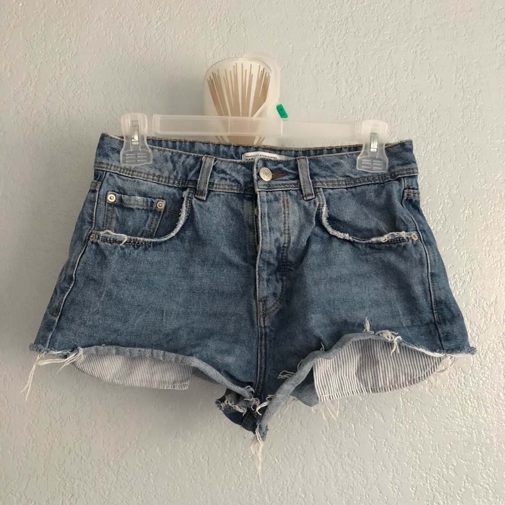Zara Denim High-Rise Shorts